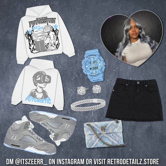 WOLF GREY - Futuristic Hoodie