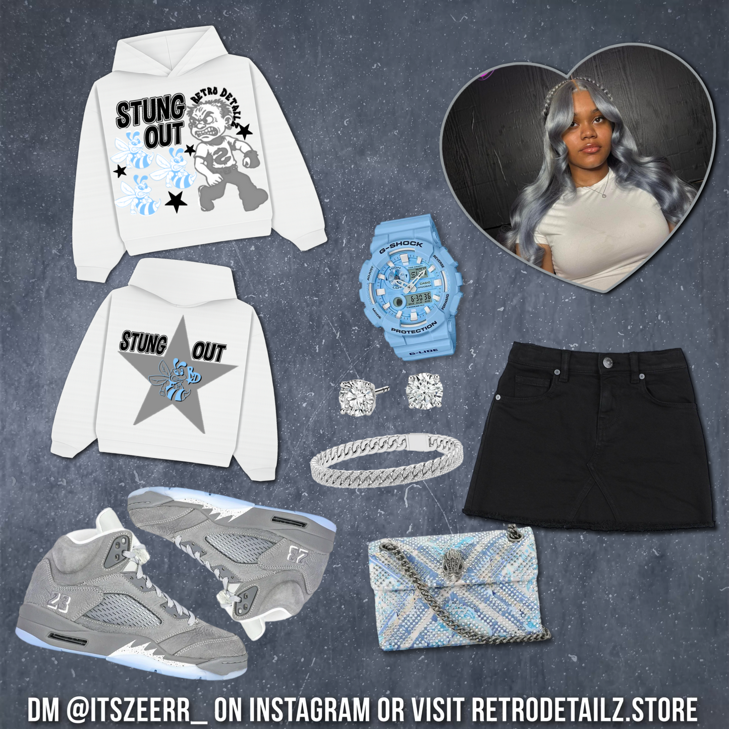WOLF GREY - Stung Out Hoodie
